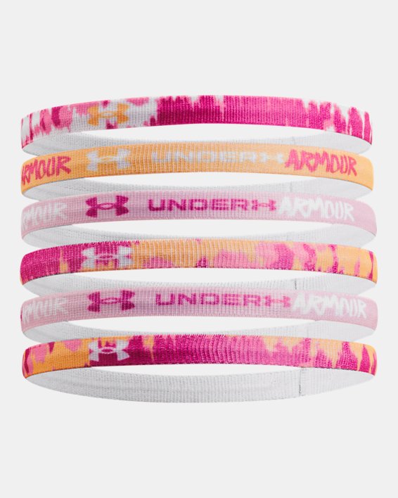 Girls' UA Graphic Headbands - 6 Pack in Pink image number 0